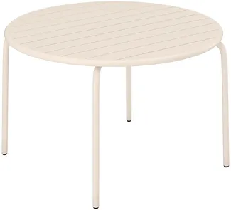 Vente-unique - MIRMANDE Gartenessgruppe Metall Beige - B 110 cm x H 74 cm x L 110 cm