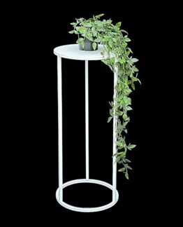 DanDiBo Blumenhocker Metall Weiß Rund 50-70 cm Blumenständer 96483