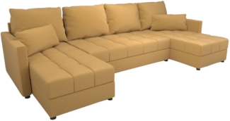 AX LIVING Ecksofas groß Dolceo 287 cm Sofa gelb mit Schlaffunktion