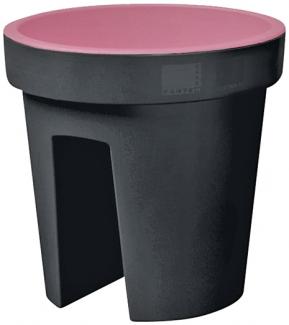 Centi Kunststoff Balkon-Pflanzkübel/Blumenbrücke, d= 28cm, H= 25cm, schwarz-pastellfuchsia