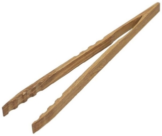 elasto Grillzange Grillzange "Oak" aus Eichenholz