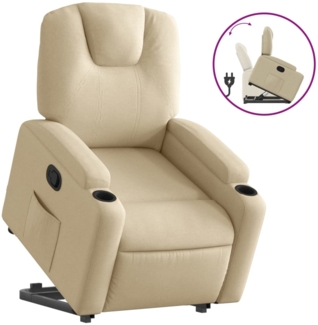 vidaXL Relaxsessel mit Aufstehhilfe Creme Stoff 3204377