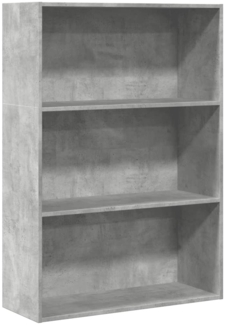 vidaXL Bücherregal Betongrau 80x30x114 cm Holzwerkstoff 857934