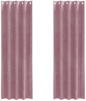 vidaXL Verdunkelungsvorhänge 2 pcs Dunkelrosa 140 x 245 cm Samt 4107241