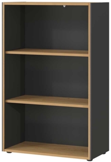 Aktenregal vito Podium , Holzwerkstoff , Schwarz, Holzfarben , 75 x 120 x 40 cm