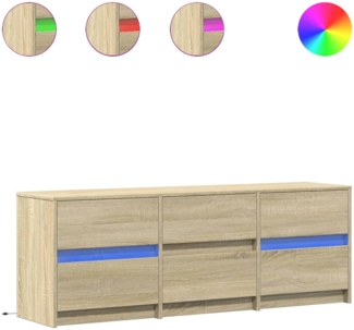 vidaXL TV-Schrank mit LED-Beleuchtung Sonoma-Eiche 140x34x50 cm 3307921