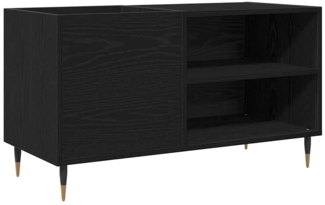 vidaXL Schallplattenschrank Schwarz Eichen-Optik 85 x 38 x 48 cm 862896