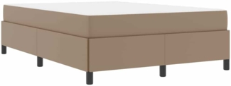 vidaXL Bettgestell mit Matratze Cappuccino 140 x 200 cm Kunstleder 3399008