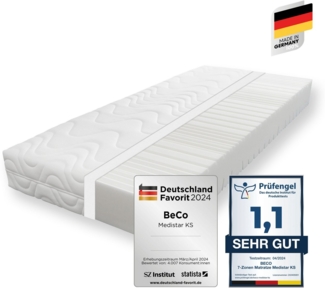 Komfortschaummatratze Medistar KS, Matratze Kaltschaum-Feeling 90x200 cm, 140x200 cm, Beco, 21 cm hoch, Geprüft mit 1,1* "SEHR GUT" & bewertet mit**Deutschland Favorit 2024