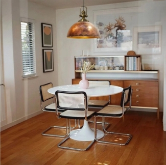 Bamyum Pendelleuchte Hängelampe Kupferfarbe, E27, Handgemalt Vintage Industrial Style Lampe, ohne Leuchtmittel