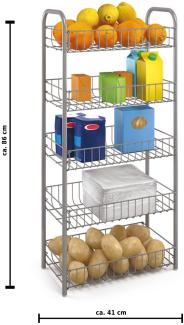 Allzweckregal für Küche & Bad 5 Etagen