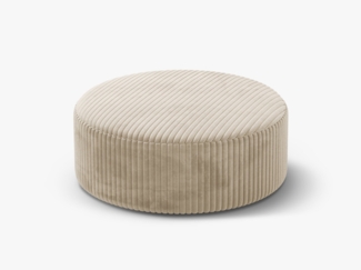 Micadoni Pouf Dia 90cm Kord Tilia Helles Beige