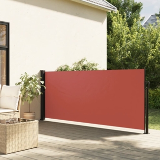 vidaXL Seitenmarkise Ausziehbar Terrakottarot 140x600 cm 4004513