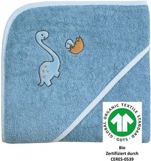 Wörner Kapuzenhandtuch Dinofamilie, Frottee (1-St), Biobaumwolle, mit Kapuze, maschinenwaschbar, trocknergeeignet