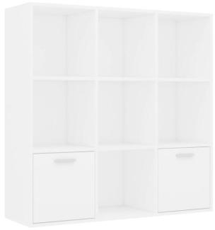 vidaXL Bücherregal Weiß 98 x 30 x 98 cm Spanplatte [801116]