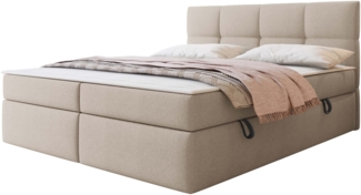 Mirjan24 Boxspringbett mit H3-Matratze und Topper Fogy , grau, 180x200 cm