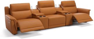 Sofanella Heimkinosofa MALITO 3-Sitzer Kinocouch Homecinema in Cognac