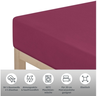 OTTO home Spannbettlaken Cremona Comfort, Jersey-Elasthan, Gummizug: rundum, (2 Stück), In Qualitäten: Baumwolle/Elasthan oder Biber, Matratzen bis 20 cm Höhe