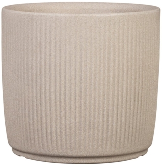 Scheurich Pflanzkübel dickwandiger Topf aus hochwertigem Kunststoff, vereint verspielte Rillen und modernes Design