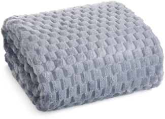 Wohndecke Kuscheldecke Decke MICROFASER Sofadecke Tagesdecke CINDY6 130x160 silber