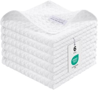 Moosfor Microfasertücher 6er Set Saugfähige Fusselfrei Spültücher 30x30 cm