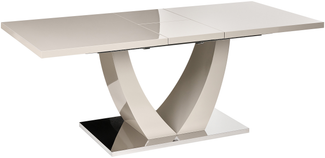 Ausziehbarer Esstisch MERRAN Hellbeige 160 200 cm 90 cm