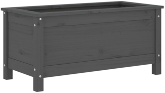 vidaXL Pflanzkübel Grau 82,5x40x39 cm Massivholz Kiefer 825256