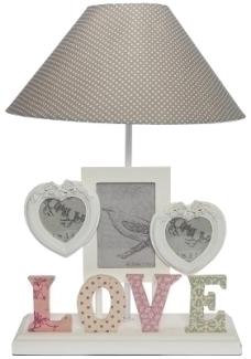 Love Tischlampe Lucia MDF Weiß&Grau