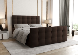 AX LIVING Boxspringbett 160x200 mit Bettkasten Orchido Braun – Komfort & Eleganz