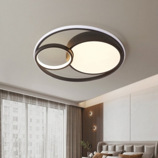 style home Deckenleuchte LED Deckenlampe dimmbar mit Fernbedienung, 55W, Warmweiß bis Kaltweiß 3000K-6000K, Ø50x8.5 cm, rund Leuchte für Wohnzimmer Schlafzimmer Küche Büro