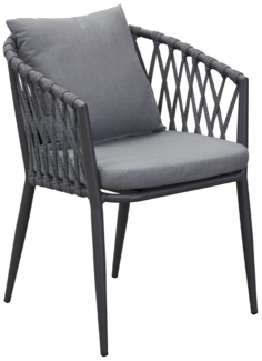 Gartenstuhl Diwo / Sunrepo, Rope, Schwarz, 56 x 78 x 60 cm