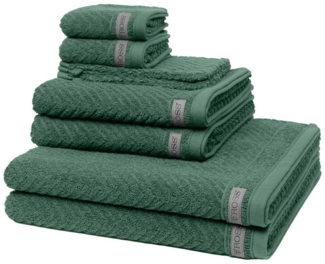 Ross Smart 8 tlg. Frottier-Set - 2 X Handtuch (50 X 100cm), 2 X Duschtuch (70 X 140cm), 2 X Gästetuch (30 X 50cm), 2 X Waschhandschuh (16 X 22cm) - 520 g/m2 - Kiefer