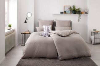 my home Bettwäsche Desner, Microfaser, 3 teilig, Premium Qualität, 100 % Polyester, sehr weich, uni, ab 135x200 cm