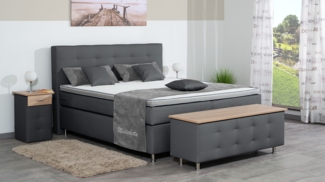 Meisterbetten Boxspringbett Lago 200x220 in KL-Fango, Matratzenbezug Nano, Ergoflex-Topper