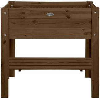 Hochbeet aus Holz mit Einlagefolie, Holzhochbeet, Gemüsebeet, braun