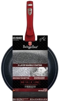 Berlinger Haus Berlinger Haus Zestaw 2 Patelni Granitowych 22 26cm Metallic Line BurgundyBH1612N