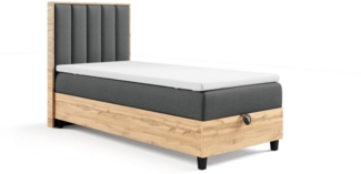 Best for Home Boxspringbett mit Bettkasten Trinity K-10 PLATE SINGLE inkl inkl. 7 cm Topper (70x200 80x200 90x200 100x200 cm), Verschiedene Liefermöglichkeiten, TOP Preis-Leistungs-Verhältnis