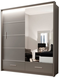 Beautysofa Spiegelschrank Marsylia (mit Schubladen) Kleiderschrank 200 cm Breite