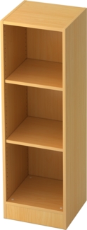 bümö office Regal Buche, Standregal Holz - Aktenregal für Ordner & Bücher, Bücherregal 40 cm schmal, 3 OH Regal Wand, Büroregal, Holzregal, Ordnerregal, Buchregal, Wandregal, Büromöbel, 6050-6