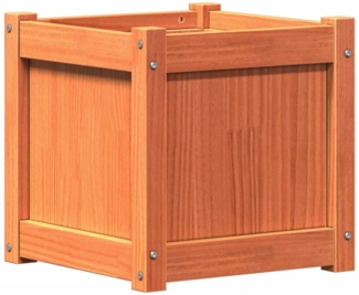 vidaXL Pflanzkübel Wachsbraun 40x40x40 cm Massivholz Kiefer 837408