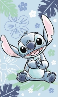 Disney Handtuch Lilo & Stitch Ohana Blue Handtuch 30 × 50 cm aus 100% Baumwolle