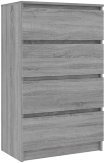 vidaXL Sideboard, Sonoma, Holzwerkstoff, Grau, 98,5 x 35 x 60 cm