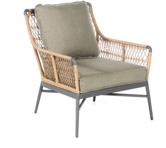 Sonnenpartner Loungesessel Retro Aluminium mit PE-Bespannung natural honey Relaxsessel Garten-Sessel