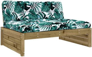 vidaXL Mittelsofa, Kiefernholz Imprägniert, 69 x 120 x 95 cm