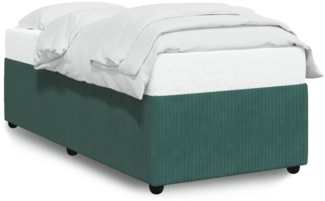vidaXL Bettgestell ohne Matratze Dunkelgrün 90x200 cm Samt 3284985