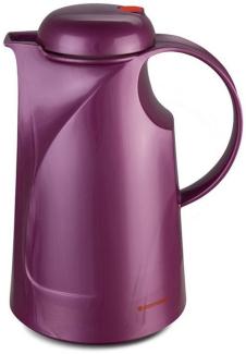 ROTPUNKT Isolierkanne 1,0 ltr. hochwertig I Glaseinsatz I BPA Frei I 24 Std warm 36 std kalt, 1 l, (Kaffeekanne I Teekanne), Glaskolben aus doppelwandigem Rosalin-Glas