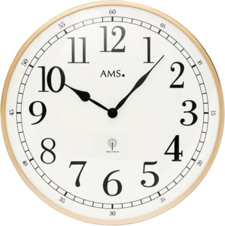 AMS Funkwanduhr F5606 (Quarzuhr, Wohnzimmer, Esszimmer,Küche,Büro,Ø 40cm)
