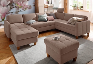 Home affaire Wohnlandschaft Earl U-Form, wahlweise auch mit Bettfunktion oder Bettfunktion mit Bettkasten