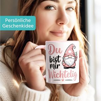 SpecialMe Tasse Tasse Weihnachten Wichtel Zwerg Spruch Botschaft Geschenkidee Freunde, Keramik