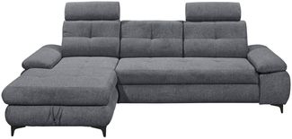 ED EXCITING DESIGN Ecksofa Altona L-Form, 2 Teile, mit Bettfunktion, Bettkasten, Armteilverstellung & Kopfstützen